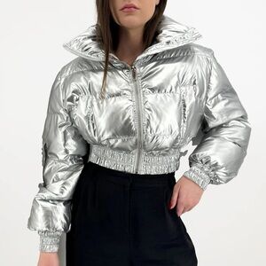 Silver Women's Puffer Jacket